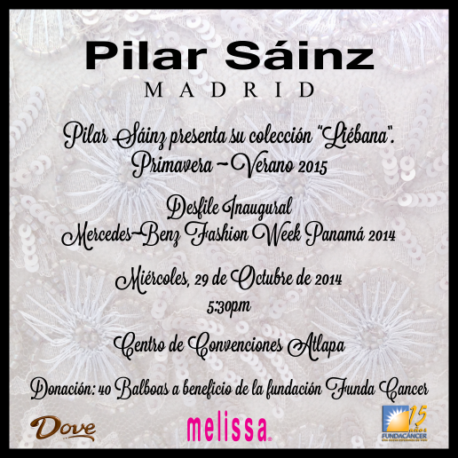 Pilar Sainz MBFWP 2014 Invitation with Logos